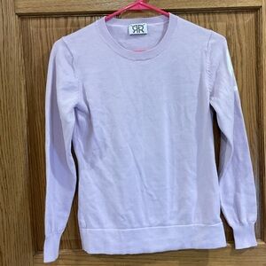 RR lilac pima cotton logo-sleeve lightweight sweater women’s S